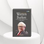 Sampul buku Warren Buffett: Kisah & Rahasia Kekayaan karya A. Yogaswara, dengan gambar Warren Buffett yang tersenyum, latar belakang berwarna hitam, dan kutipan terkenal dari Biografi Warren Buffett.